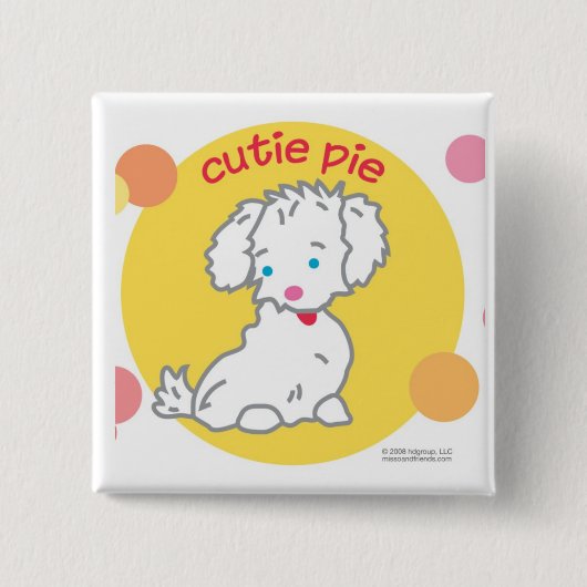 かわいこちゃんパイ 缶バッジ (正面)