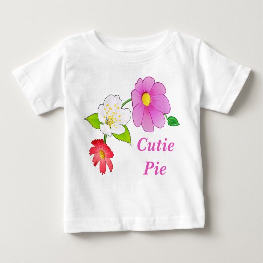 かわいこちゃんパイTシャツフローラハワイアン乳児服 ベビーTシャツ (正面)