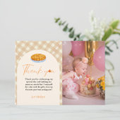 かわいこちゃんピエサンクスギビング誕生日サンキューカード 案内状 (スタンド正面)
