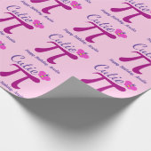 かわいこちゃんピキュートマスガール誕生日カスタムピンク ラッピングペーパー (角)