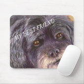 かわいこちゃんブラックのコック・ワン・ミックス マウスパッド (マウス)