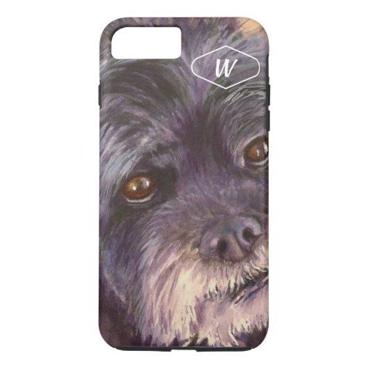 かわいこちゃんブラックのコック・ワン・ミックス Case-Mate iPhoneケース (裏面)