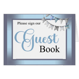 かわいこちゃんブルーエレファントリトルピーナッツゲストブックカード