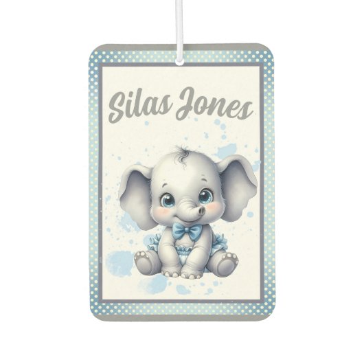 かわいこちゃんブルーエレファントリトルピーナッツ カーエアーフレッシュナー (正面)