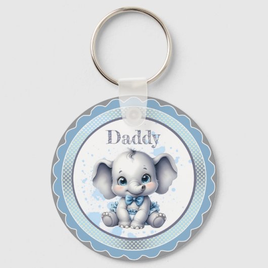 かわいこちゃんブルーエレファントリトルピーナッツ キーホルダー (正面)