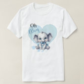 かわいこちゃんブルーエレファントリトルピーナッツ Tシャツ (デザイン正面)