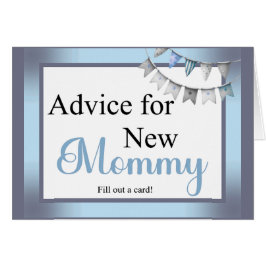 かわいこちゃんブルーエレファント – リトルピーナッツアドバイスカード