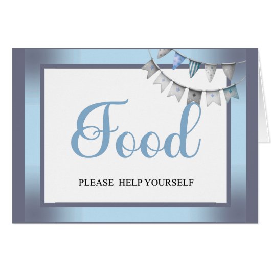 かわいこちゃんブルーエレファント – リトルピーナッツフードカード (正面横)