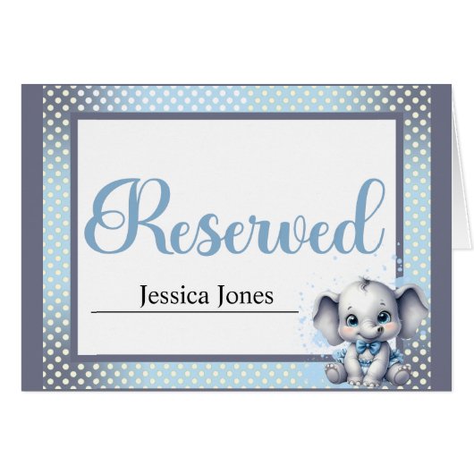 かわいこちゃんブルーエレファント – リトルピーナッツ予約カード (正面横)