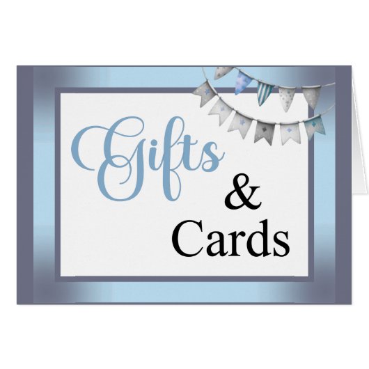 かわいこちゃんブルーエレファント – 小さなピーナッツギフトnカード (正面横)