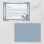 かわいこちゃんブルーエレファント – 親愛ベビーノートカード ノートカード (正面/裏面)