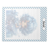 かわいこちゃんブルークリスマス ノートパッド (正面)