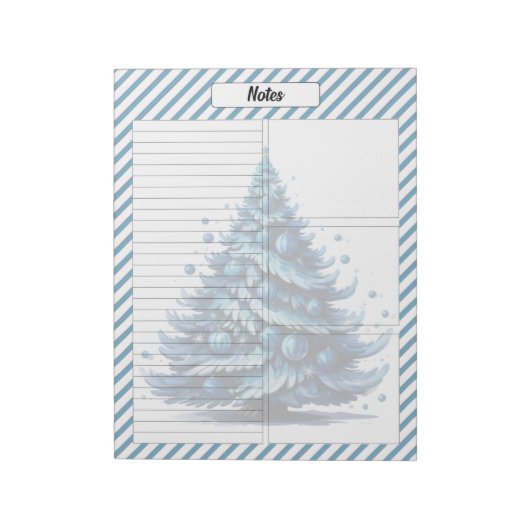 かわいこちゃんブルークリスマス ノートパッド (回転)
