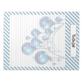 かわいこちゃんブルークリスマス ノートパッド (正面)