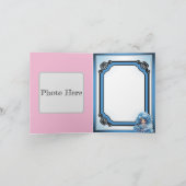 かわいこちゃんブルーサン親愛タクリスマス サンキューカード (内部)