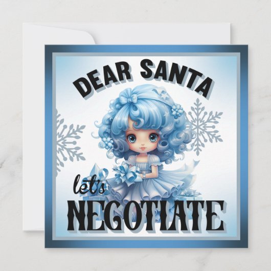 かわいこちゃんブルーサン親愛タクリスマス シーズンカード (正面)