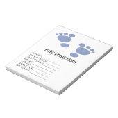 かわいこちゃんブルーフットプリント赤ちゃんシャワー予測ゲーム ノートパッド (回転)