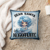 かわいこちゃんブルー親愛サンタクリスマスピロー クッション (ブランケット)