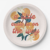 かわいこちゃんベビーシャワーテーマ紙プレート ペーパープレート (正面)