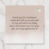 かわいこちゃんベビーベアウォーター色ベビーシャワー フェイバータグ (裏面)