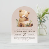 かわいこちゃんベビーベアウォーター色ベビーシャワー 招待状 (スタンド正面)