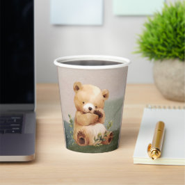 かわいこちゃんベビーベアウォーター色ベビーシャワー 紙コップ
