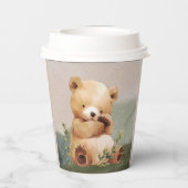 かわいこちゃんベビーベアウォーター色ベビーシャワー 紙コップ (裏面)