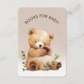 かわいこちゃんベビーベアベビーシャワーブックベビー エンクロージャーカード (正面)