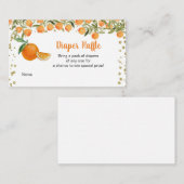 かわいこちゃんベビー柑橘系おむつラッフルカード、 エンクロージャーカード (正面/裏面)