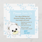 かわいこちゃんホッキョクグマ 招待状 (正面/裏面)