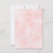 かわいこちゃんマップトラベルアドベンチャー赤面ピンクベビーシャワー サンキューカード (裏面)