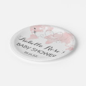かわいこちゃんマップトラベルアドベンチャー赤面ピンクベビーシャワー ペーパープレート (アングル)
