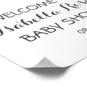 かわいこちゃんマップトラベルアドベンチャー赤面ピンクベビーシャワー ポスター (角)