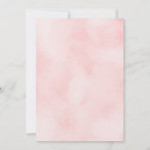 かわいこちゃんマップトラベルアドベンチャー赤面ピンクベビーシャワー 招待状 (裏面)