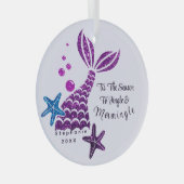 かわいこちゃんマーメイドクリスマスオーナメント ガラスオーナメント (正面右)