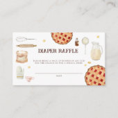 かわいこちゃんモダンパイ赤ちゃんシャワーおむつラッフル エンクロージャーカード (正面)