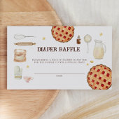 かわいこちゃんモダンパイ赤ちゃんシャワーおむつラッフル エンクロージャーカード