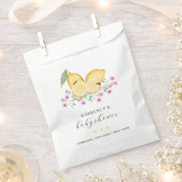 かわいこちゃんリトルシンプルレモンシトラスベビーシャワー フェイバーバッグ