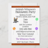 かわいこちゃん子猫おもしろいハローウィンパーティ 招待状 (裏面)