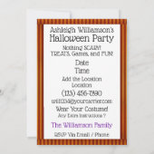 かわいこちゃん子猫おもしろいハローウィンパーティ 招待状 (裏面)