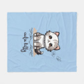 かわいこちゃん子猫 フリースブランケット (正面(横))