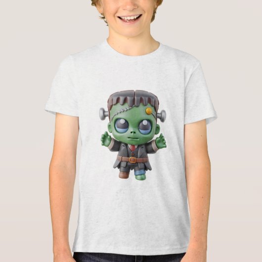 かわいこちゃん恐怖 トライブレンドＴシャツ (正面)