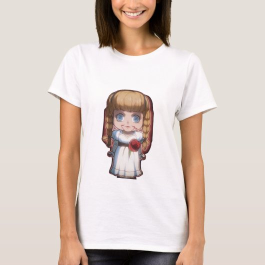かわいこちゃん恐怖 Tシャツ (正面)