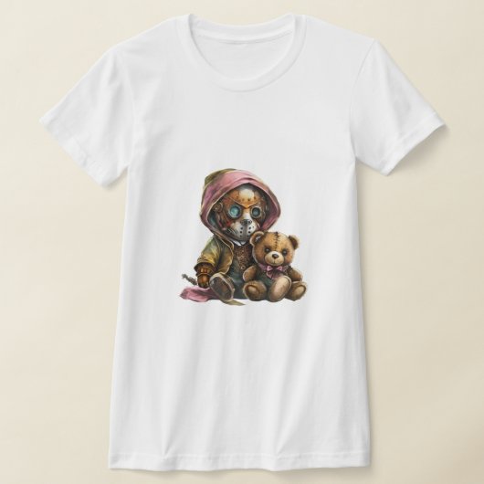 かわいこちゃん恐怖 Tシャツ (レイダウン)