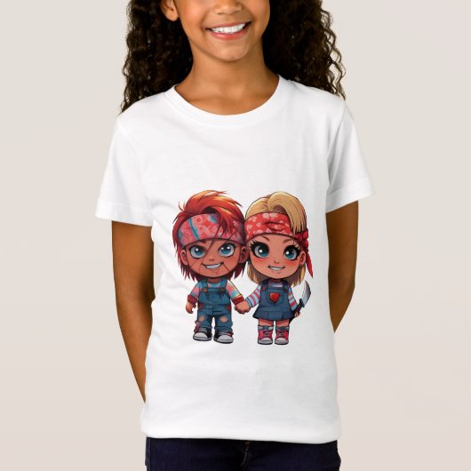 かわいこちゃん恐怖 Tシャツ (正面)