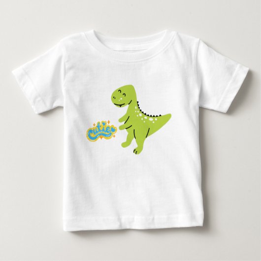 かわいこちゃん恐竜ベビーTシャツ ベビーTシャツ (正面)