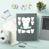 かわいこちゃん歯の歯医者の歯科の漫画歯 シール (iPadカバー)