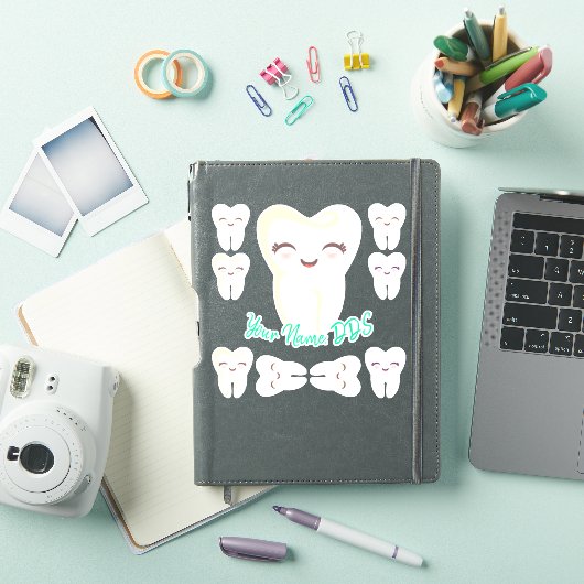 かわいこちゃん歯の歯医者の歯科の漫画歯 シール (iPadカバー)