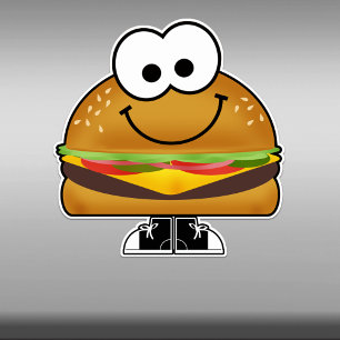 かわいこちゃん漫画チーズバーガーのビニールステッカー シール