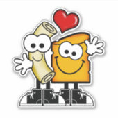 かわいこちゃん漫画Mac'nチーズビニールシール シール (正面)